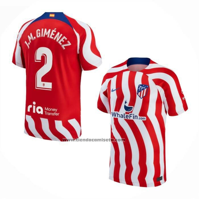 Camiseta Atletico Madrid Jugador J.M.Gimenez Primera 2022-23